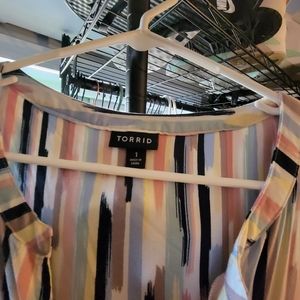 Torrid sleeveless multi color dress